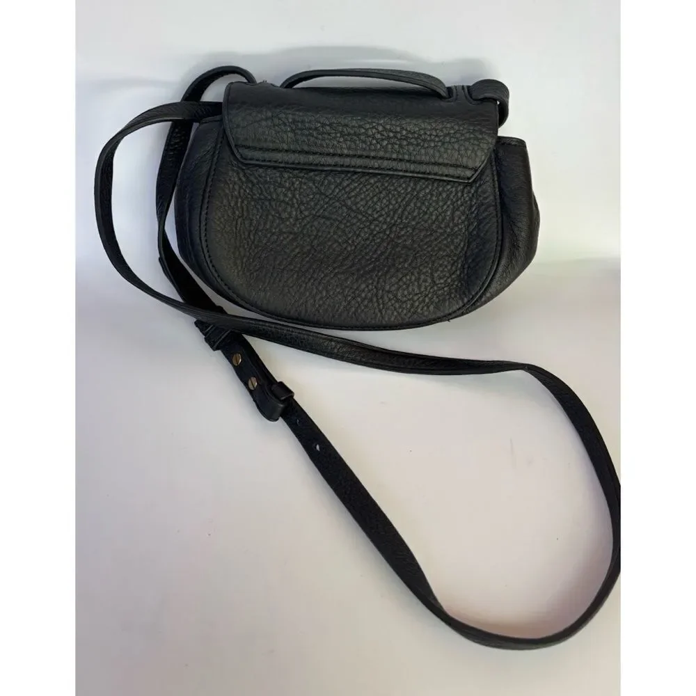 J.Crew Mini Rider bag in Italian leather in Black